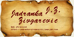 Jadranka Zivgarević vizit kartica